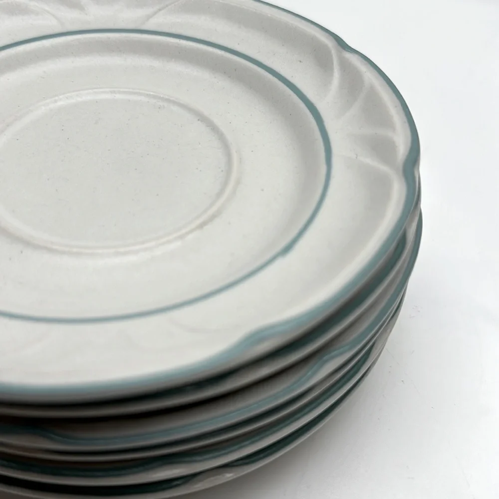 Set of 6 Country Ware Stoneware Ashberry Coffee cup Saucer 6 inch‎ Made in Japan
